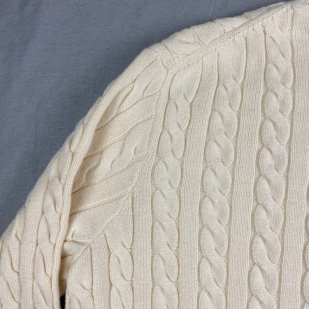 Polo Ralph Lauren Mens Sweater 4XB Cable Knit Cotton fisherman Preppy - Picture 13 of 16